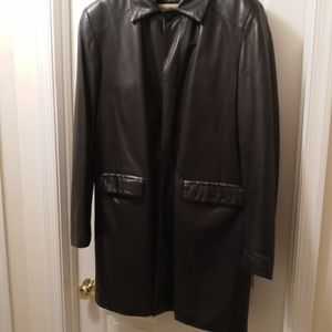 3/4 Bruno Magli Lambskin Shell 100% Cashmere Linin